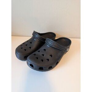 Disney Mickey Mouse Crocs Clogs Black Slip-On Shoes M7 W9